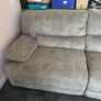 Large Grey Suede Modular Corner Sofa / Reclining Sectional Couch Image 2