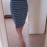 Green and White Striped Dress - Size 8-10 Image 3