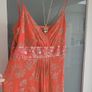 MONSOON coral silk dress Sz 16 Image 5