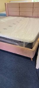 6ft Silent night Pink bedframe + Emma 6ft Mattress