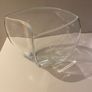 Vintage and Lovely quality unusal shape thick Glass vase Image 5