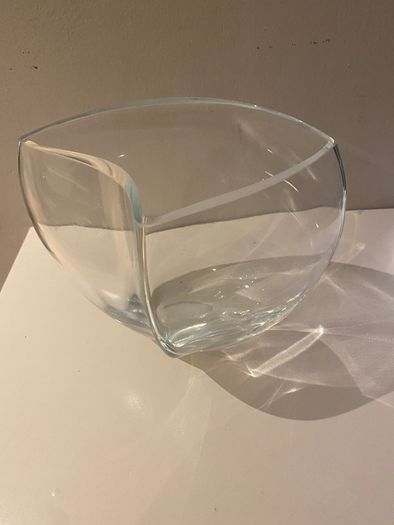 Vintage and Lovely quality unusal shape thick Glass vase