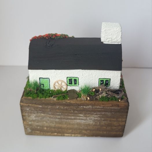 Handcrafted tiny wooden cottage