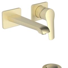 Aqualla hanna wall mounted basin mixer Brushed brass