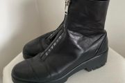 Black Leather Ankle Boots