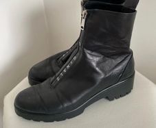 Black Leather Ankle Boots
