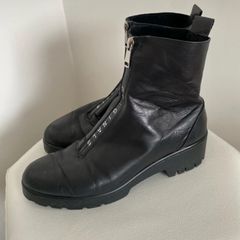 Black Leather Ankle Boots