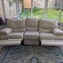 3-Seater Cream Leather Recliner Sofa, Dublin 18 Image 2
