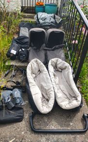 Mountain Buggy Duet herring bone with carrycot plus