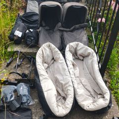 Mountain Buggy Duet herring bone with carrycot plus