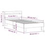Bed Frame without Mattress with LED Lights White Image 8