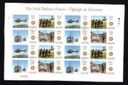 2013 Ireland The Irish Defence Forces (Rescue Team, Helicopter, Armoured Personnel Carrier &amp; Frigate) Commemorative Stamp Sheetlet Plate 1A1A1A1A Fine CDS Used with Dublin cancel of 12th September 2013 (First day of issued) on envelope extract