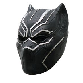 Black Panther Helmet Cosplay Full Head Latex Mask For Halloween Party