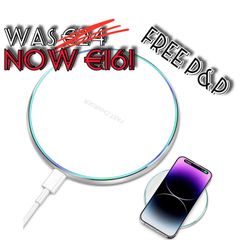 NEW SALE | Charging Pad, 15W Max Wireless Charger for iPhone 15/15 Plus/14/14 Plus/14 Pro/14 Pro Max/13 Pro Max/13/13 Mini/12, Samsung Galaxy S22/S21/S20/S10, HUAWEI Mate RS/P30 Pro
