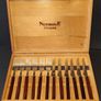 Newbridge Cuisine Twelve Piece Stainless Steel and Wood Steak Knife and Fork Set in Fitted Case Image 2
