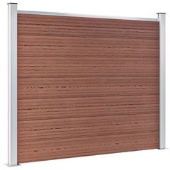 WPC Fence Panel 180x146 cm Brown