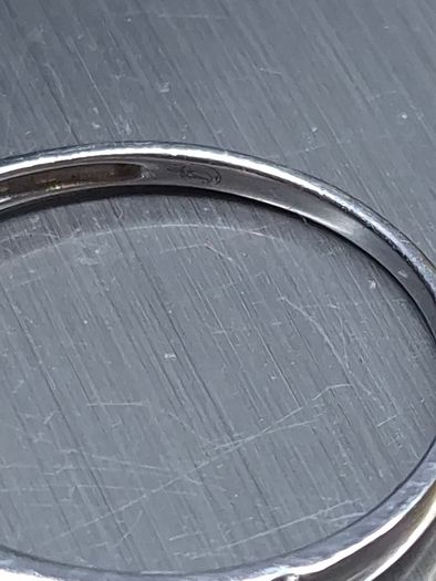 Vintage 9ct White Gold 375 Solitaire Ring Size 59.5