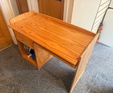 Solid Wooden Office Desk / Study Desk with Drawers & Keyboard Tray