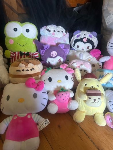 licensed sanrio, pusheen plushies (and extra)