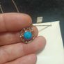 925 Sterling Silver Natural Sleeping Beauty Turquoise Pendant Necklace Image 7