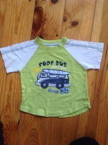18-23months Green Surf Bus Teeshirt