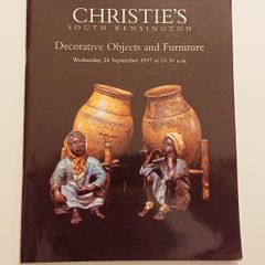Christies South Kensington auction saleroom catalog "Decorated Objects & Furniture"  Wednesday, 24th September 1997