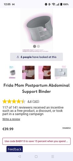 Frida Mom Postpartum Abdominal Support Binder - Brand New