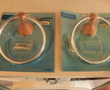 Pair of Brand New Sabichi Beech & Chrome Bathroom Towel Rings (Sealed)