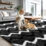 Rugs Living Room - 160x230cm Fluffy Shaggy Area Rugs for Bedroom - Large Anti Slip Carpet - Washable Modern Floor Carpets - Soft Thick Pile Bedside Rug for Kids Bedroom Image 2
