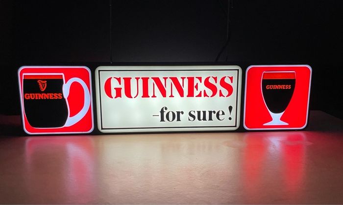 Guinness for sure double sided bar sign