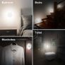 PIR Motion Sensor LED Night Light USB Rechargeable Dimmable Night Lamp for Bedroom Kitchen Cabinet Light Wireless Closet Light Image 2