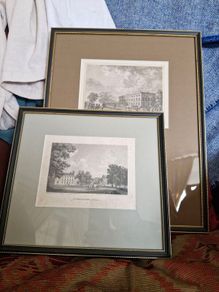 18th century Georgian engravings of Leinster House and Woolstons