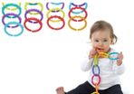 Rainbow Teether Ring Links Plastic Baby Kids Infant Stroller Gym Play Mat Toys