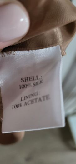 LK BENNETT 100% Silk Tan Cowl neck dress Sz 14 UK (Fit 14-16UK) - Rrp 225 (New)