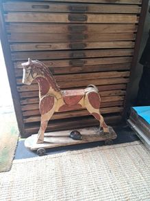 Antique Wooden Toy Horse