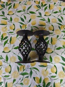 Wrought iron candle sticks