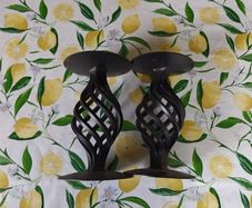 Wrought iron candle sticks