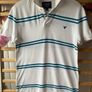polo Tshirt American white striped 100% cotton xsmall Image 8