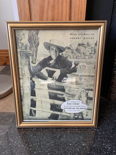 Vintage Bing Crosby framed sheet music cover