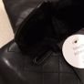 Ladies Black Genuine Leather Faux Fur Lined Gloves M-L Image 4