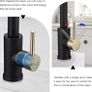 Pull Out Kitchen Sink Mixer Tap Mono Matte Black and Brushed Gold Kitchen Faucet with Pull Down Spray, Modern Single Lever Swivel Bar Taps 1 Hole with 3 Mode Spray Head Image 2
