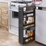Narrow 4-Tier Rolling Trolley with Handle  Space-Saving Storage Cart for Kitchen, Bathroom or Laundry (15 cm Wide) Image 6