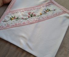 Handmade Traditional Madeira Embroidered Baby comfort  100% Cotton