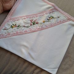 Handmade Traditional Madeira Embroidered Baby comfort  100% Cotton