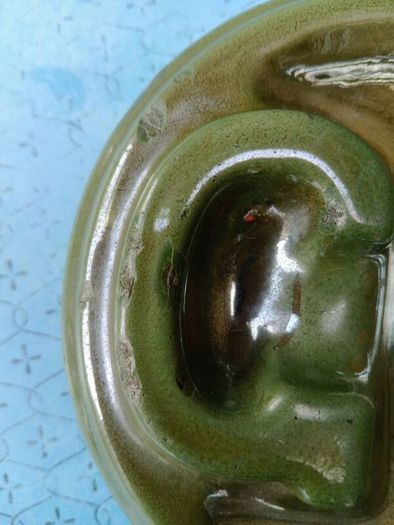 Cast Iron, Enamel, ashtray, vintage, cigar tray
