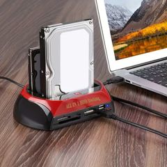 USB 2.0 to SATA HDD Extender Docking Station for 6.35/8.89cm SATA HDD Frames and SSD - European Standard Plug, Efficient Data Transfer, Stable Connection, USB Dongle Stations, No Power Supply