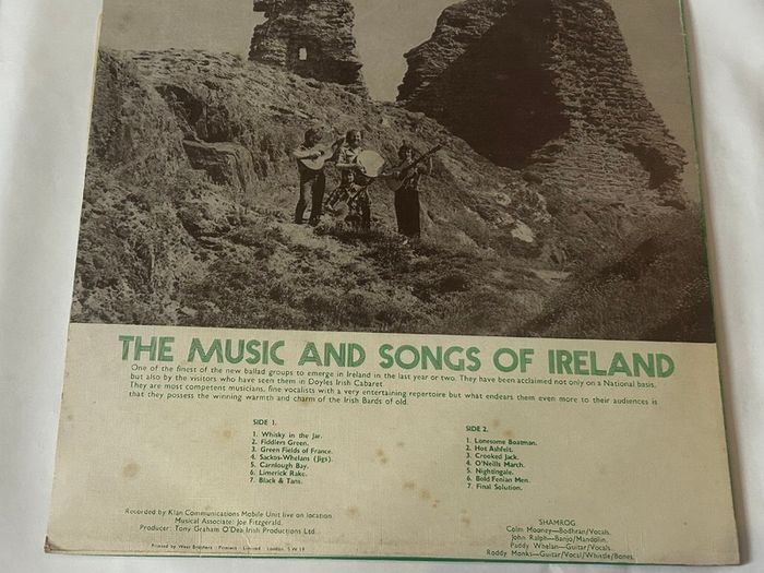 Shamrog Music and songs of Ireland signed vinyl