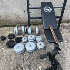 Bench and weights
