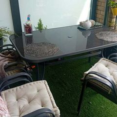 table and six chairs