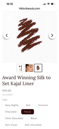 Hildun Beauty Silk to Set Kajal Eye Liner in Peacan
